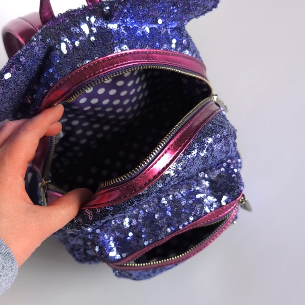 Disney Parks Loungefly Purple Potion Sequin Mini Backpack - Picture 8 of 16